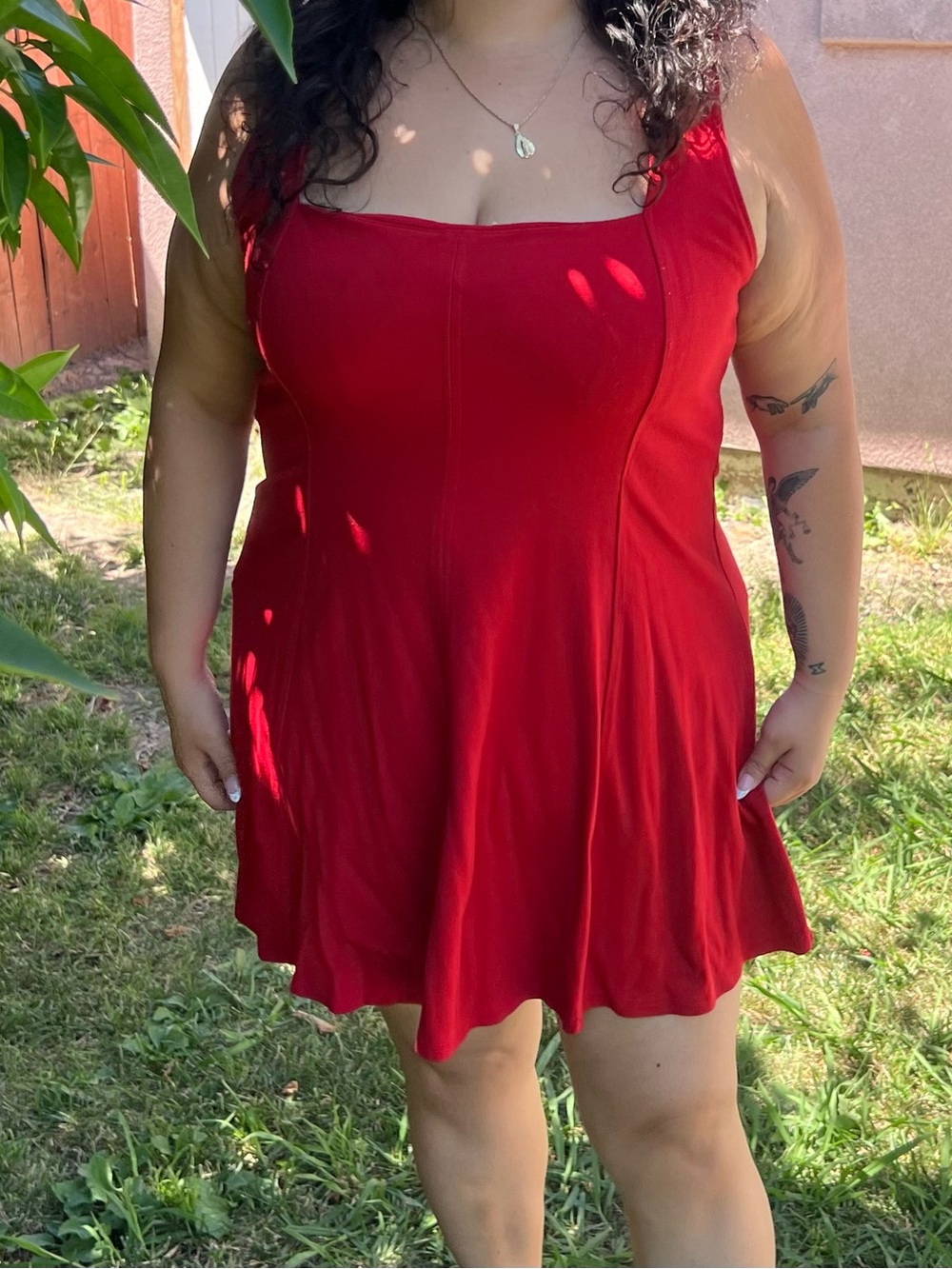 H&M Red Skater Dress